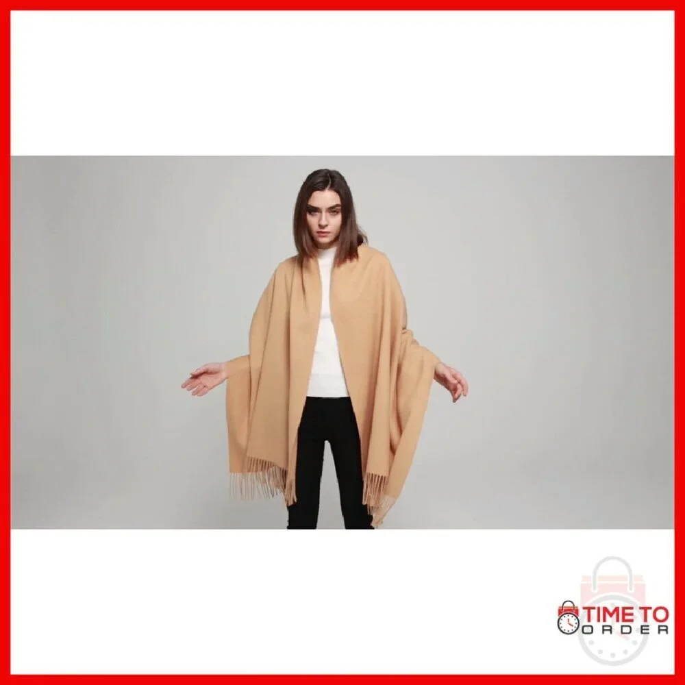 Large Thick Wool Pashmina Shawl Travel Blanket Scarf Winter Wrap